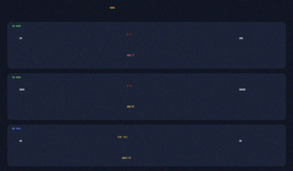 米乐体育实时比分数据面板展示